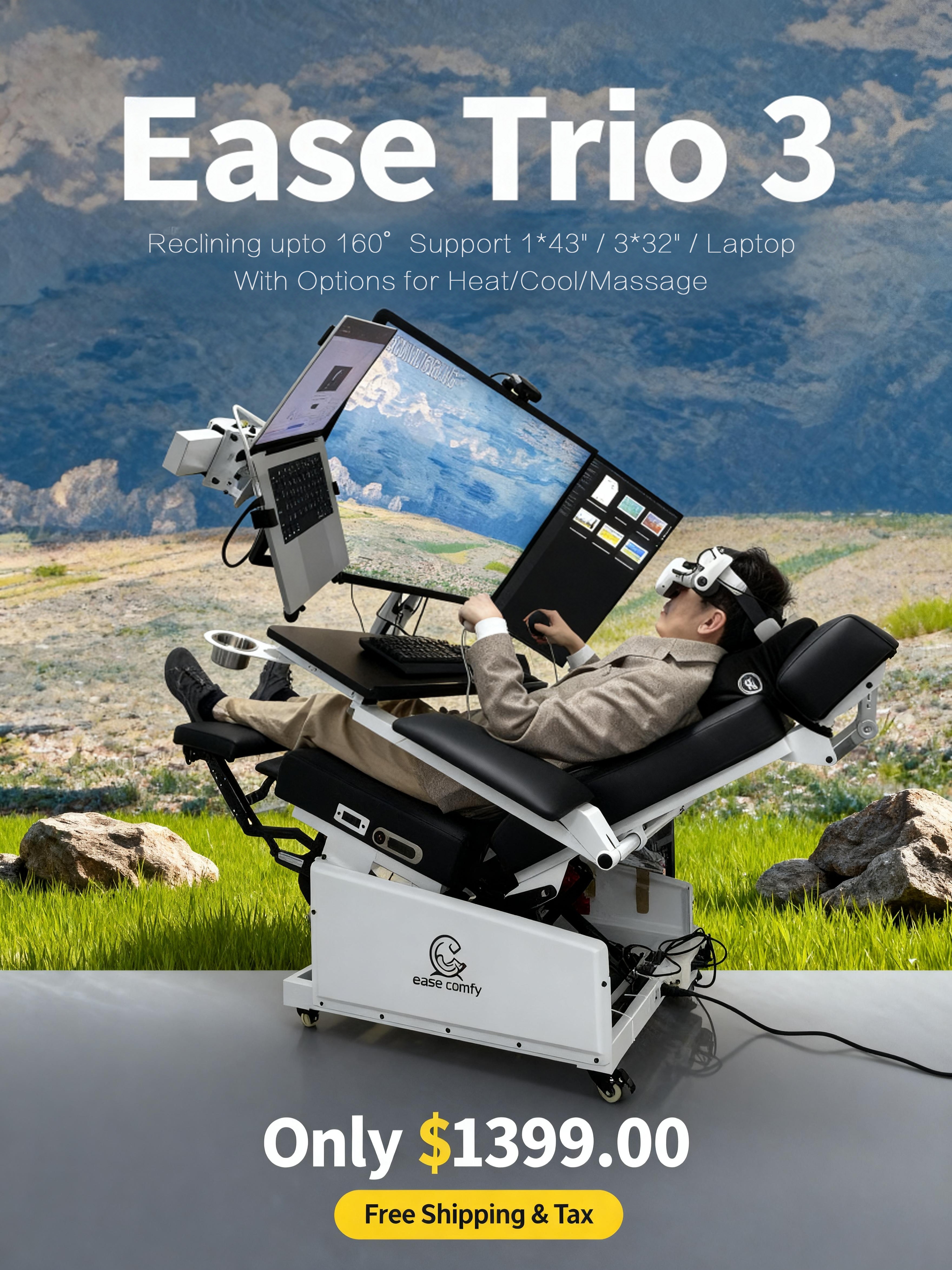 computer cockpit recline workstation easecomfy imperator works cuvens ...