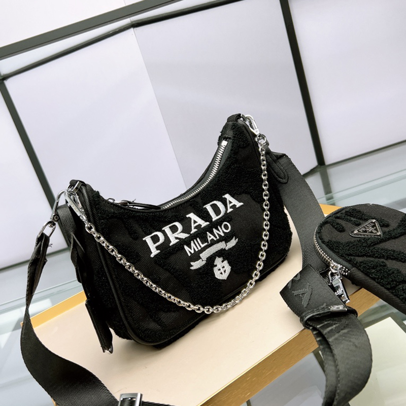 Prada Fur Handbags Womens Shoulder Bags Luxury Brand Bags