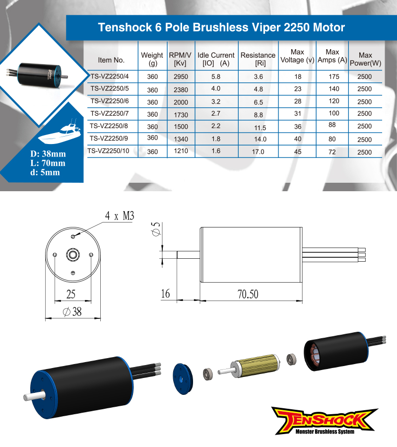 VZ2250 BRUSHLESS MOTOR vz2250-brushless-motor