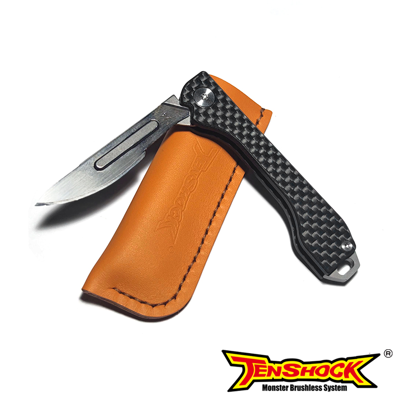 MINI POCKET KNIFE CARBON FIBER WITH 10 EXTRA REPLACEABLE BLADES