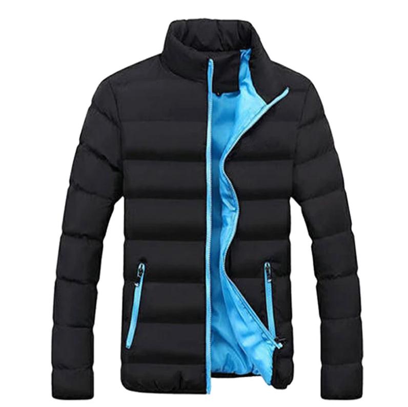 Men's Winter Jackets Coats Casual Solid Lightweight Padded Men Parkas Long Sleeve Men's Coat Parka Windbreak Warm Jacket Men 6XL