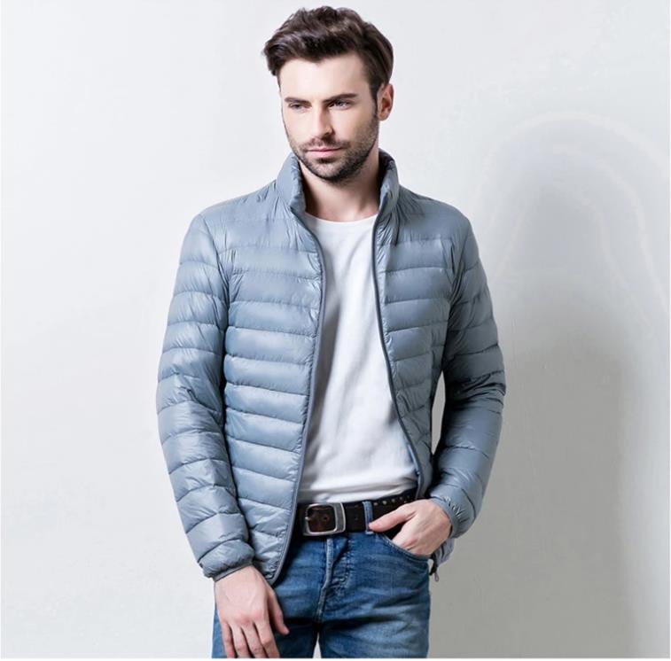Down Parkas Fashion Mens Collar Outerwear Thin Coat 5XLm 6XL Autumn Winter-Duck Jacket Ultra light Men Coat Waterproof #Yrf589kg