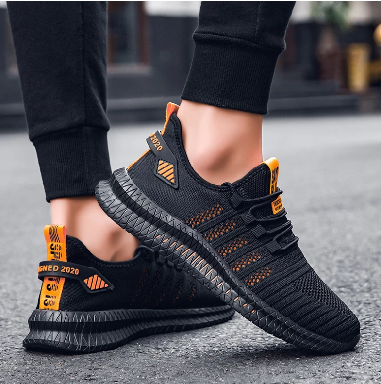 2022 New Men Casual Shoes Breathable Mesh Sneakers Comfortable Walking Footwear Male Running Sport Shoes Lace Up Walking Shoe