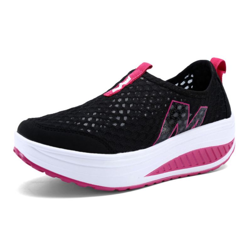 Women Casual Breathable Walking Shoes Non-slip Sneakers Outdoor Sport Shoes Mesh Thick Bottom Footwear