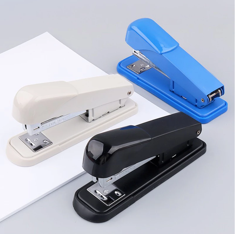 1 Pcs Effortless Stapler Paper Book Binding Stapling Machine School Office Student Supplies Stationery Accessories Staples