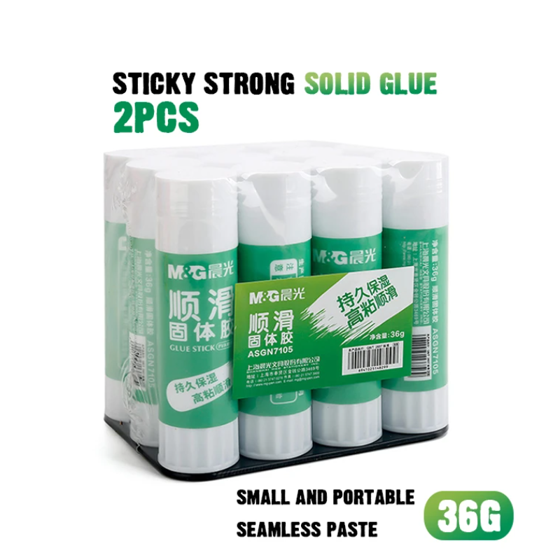 2pcs M&G 7105 Solid Glue 36G Handmade Glue Heavy Body Glue Stick Student Office Supplies Wholesale PVA M&G 36g 80*19mm