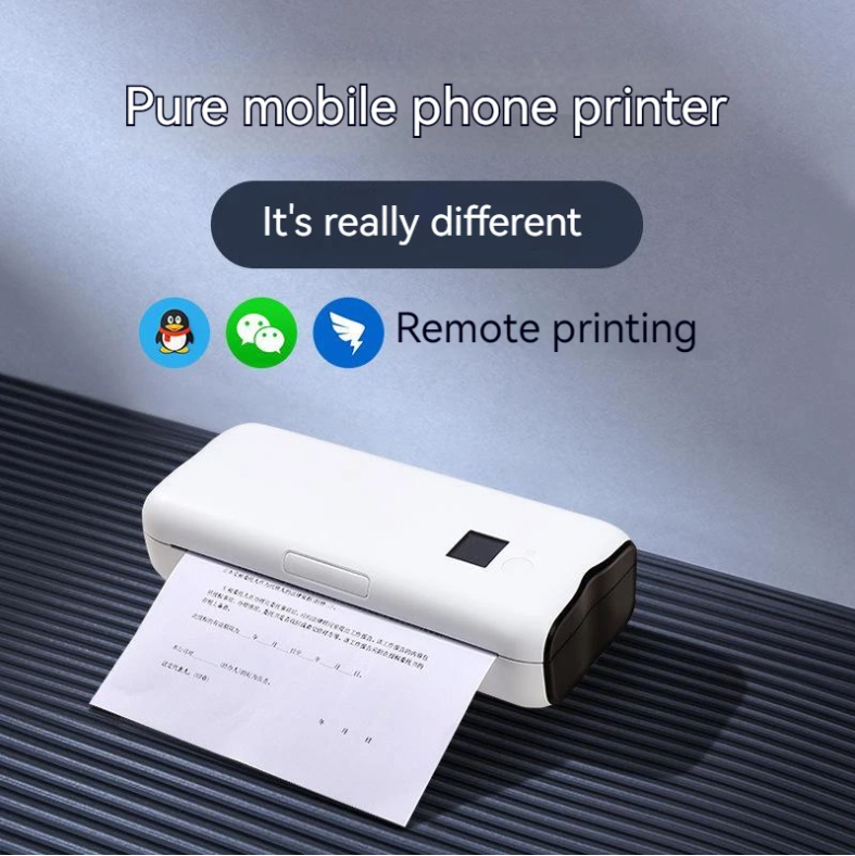 New A4 Paper USB Remotely Bluetooth Wireless Inkless Thermal Printer For Computer Phone Office Home Portable Print Devic