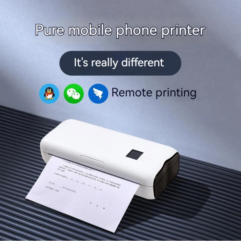 New A4 Paper USB Remotely Bluetooth Wireless Inkless Thermal Printer For Computer Phone Office Home Portable Print Device