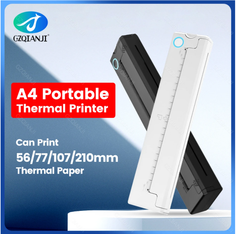 Ink free Android IOS Mobile Bluetooth A4 printer wireless portable thermal printer for printing document PDF Picture web page