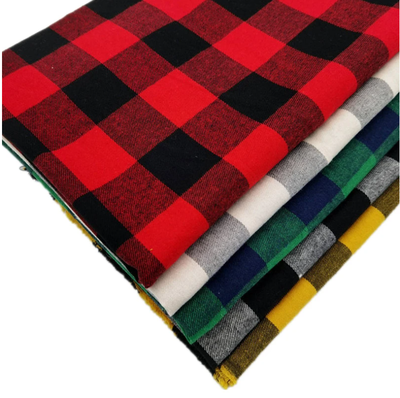 230g Per Meter, Medium Thick Scottish Checks Polyester Cotton Fabric for Sewing Ladies Skirt,Tartan Designer Fabric High Quality