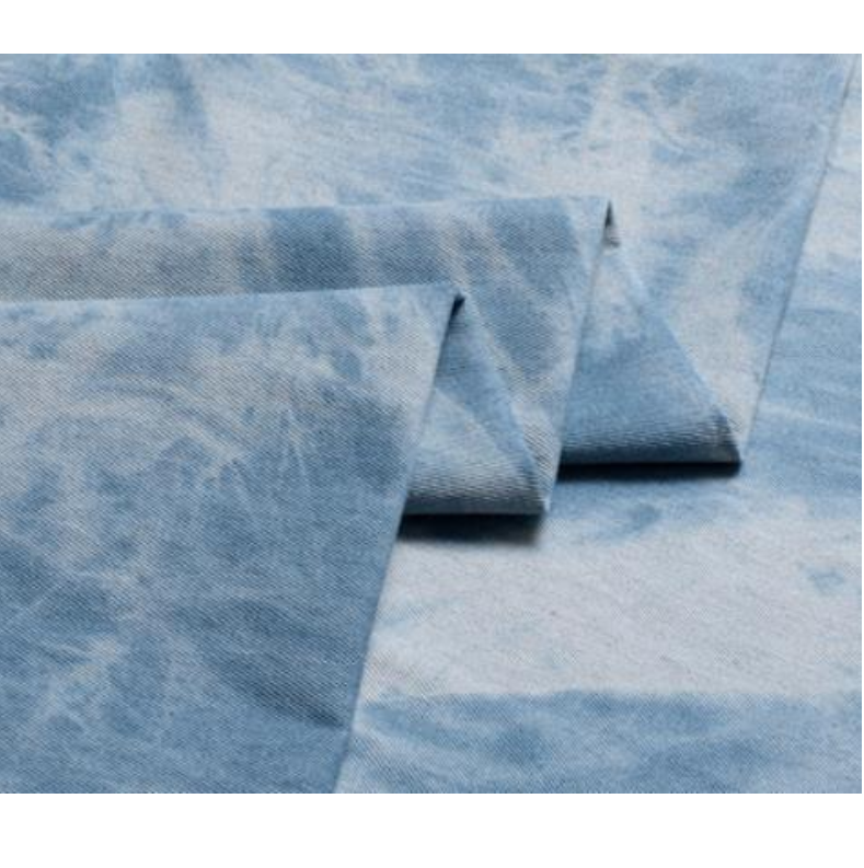 Denim Cotton Fabric, Washed Denim, tie-dye blue denim,diy,Sewing QT417