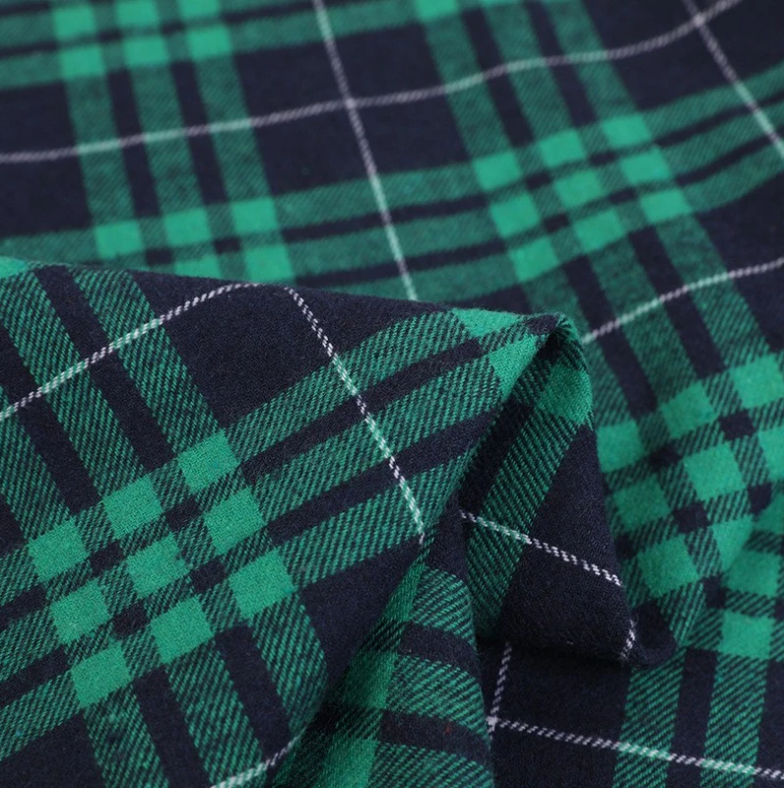 Warm Scottish Plaids Blended Cotton Fabric for Sewing Ladies Skirt, Uniformes, For Fall and Winter, Skirts, Pants, Thick, 240g/M