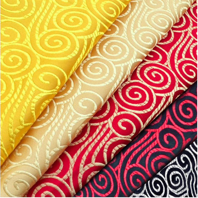 Brocade jacquard silk fabric satin pattern material for sewing cheongsam and kimono interior decoration costume fabrics