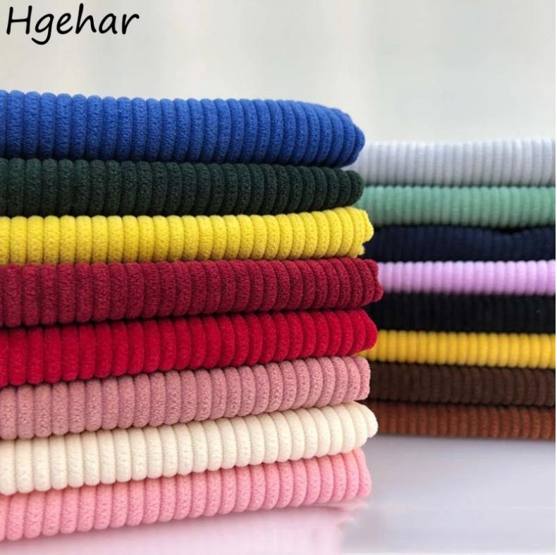 Solid Color Corduroy Fabric DIY Sewing Clothing Materials Soft Thick Jacket Hoodies Fabrics Handmade Needlework Accessory Retro