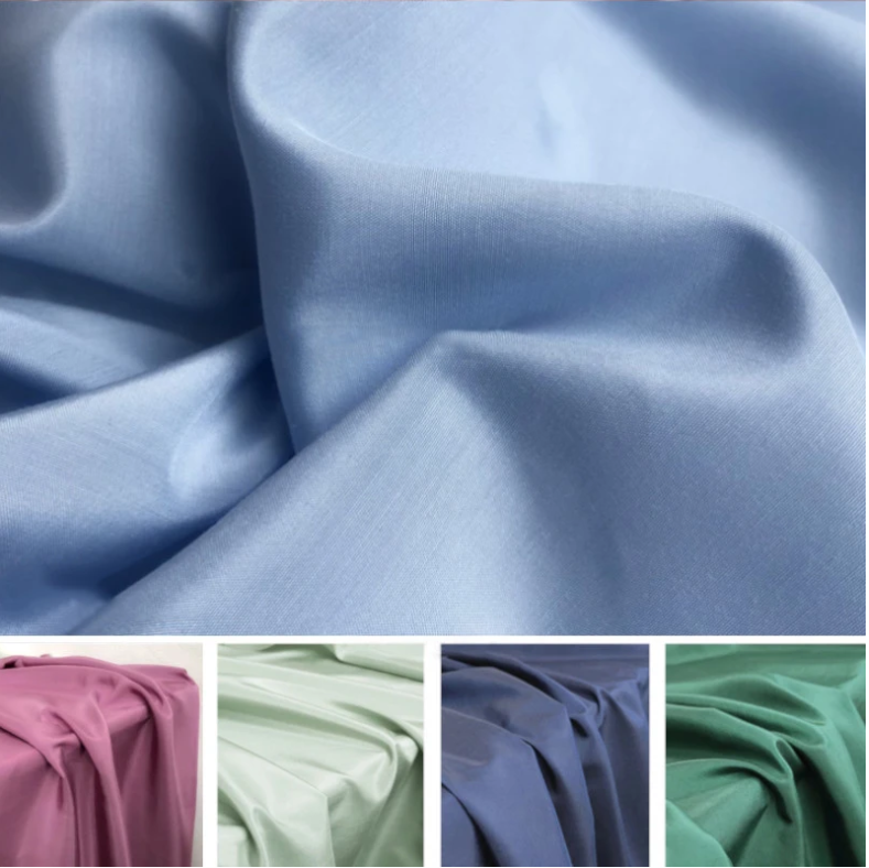 3/5/10m Solid 16 Momme Silk Cotton Fabric for Summer Dress,Shirt,Silk Lining Cloth Material,White,Blue,Green,Pink,Purple