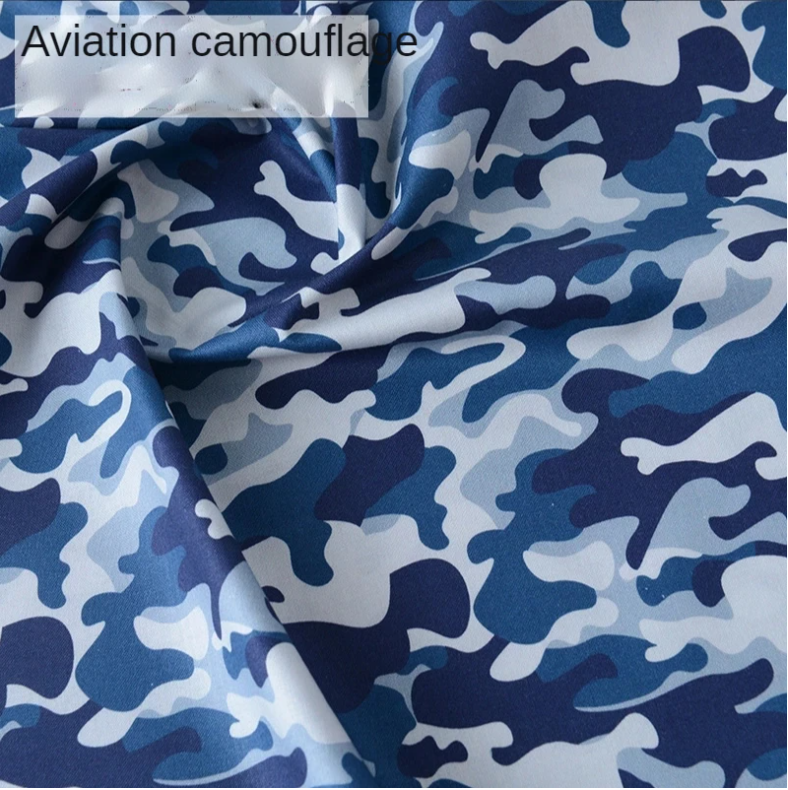 Camouflage Cotton Fabric By The Meter for Needlework Clothes Short Sleeve Pants Sewing Desert Ocean Forest Printed Textile Cloth