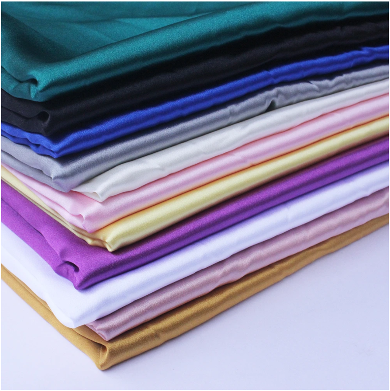 Micro-Elastic Imitated silk satin fabric strench Nighty Emulation cloth wdding dress satin fabrics