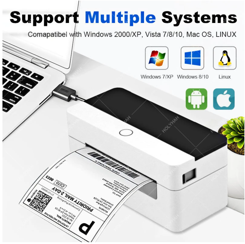 High Speed USB Bluetooth Wifi Thermal Printer Label Sticker Maker Desktop 4 Inch Shipping Label Barcode Printer for Express