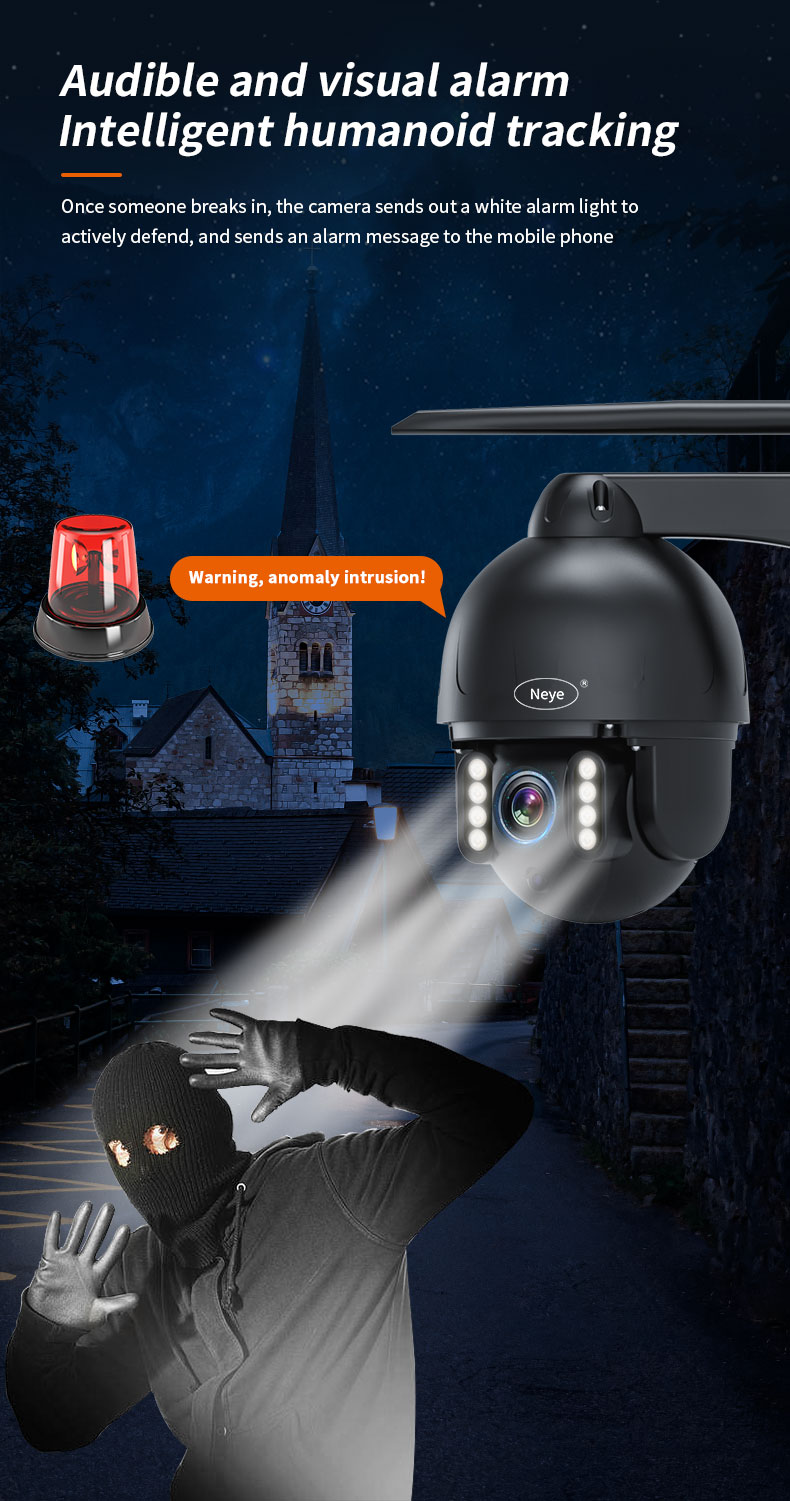 Neye 4K/8MP Metal Camera 2.4G/5G WiFi IP Camera Night Vision Security Camera