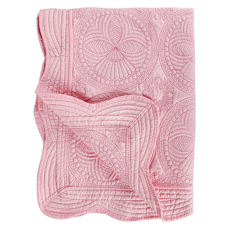 Toddler Scalloped Embossed Cotton Quilt Blankets