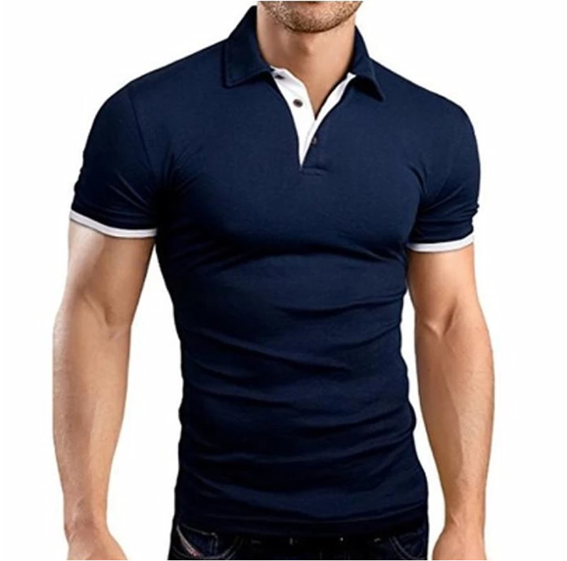 MRMT 2022 Brand New Men's T-shirt Lapel Casual Short-sleeved Stitching Men T-shirt for Male Solid Color Pullover Top Man T shirt