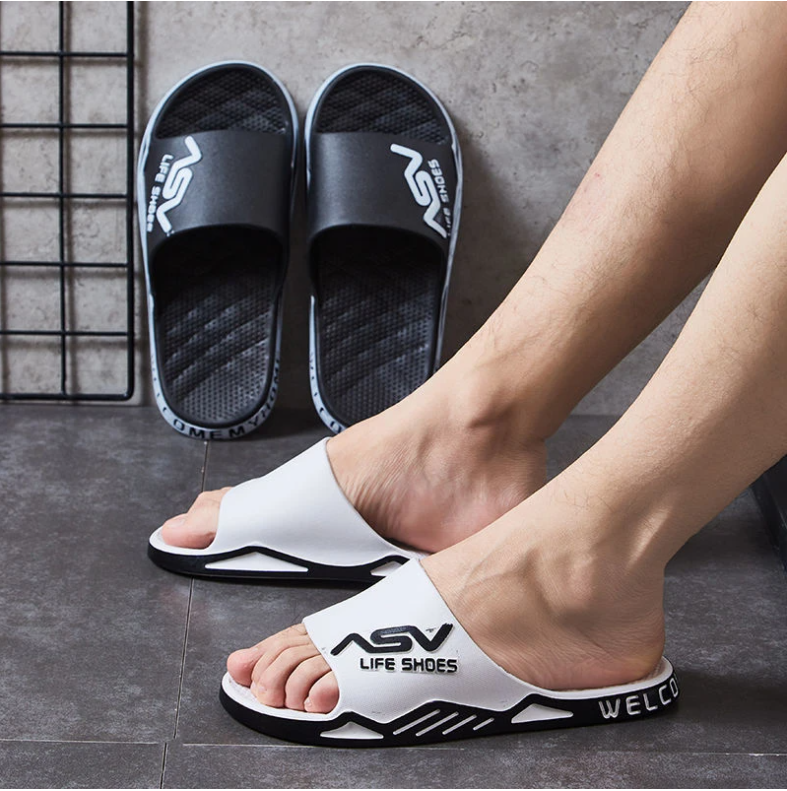 Trend Slippers Men Outdoor Breathable Beach Sandals Man Summer Non-slip Thick Platform Man Slipper Fashion Flip Flops