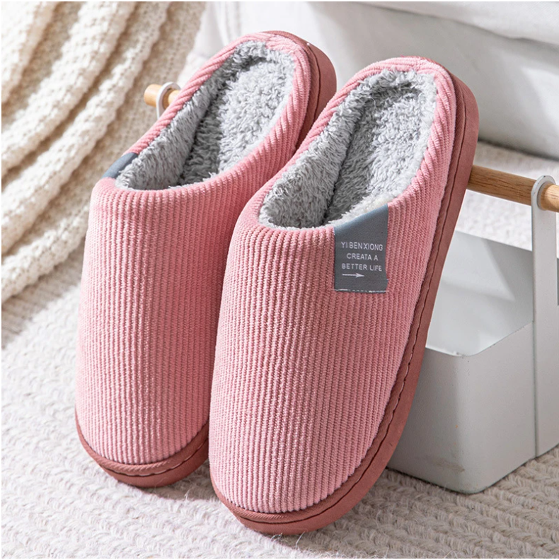 2022 New Women Indoor Slippers Warm Plush Home Slipper Anti Slip Autumn Winter Shoes House Floor Soft Silent Slides for Bedroom