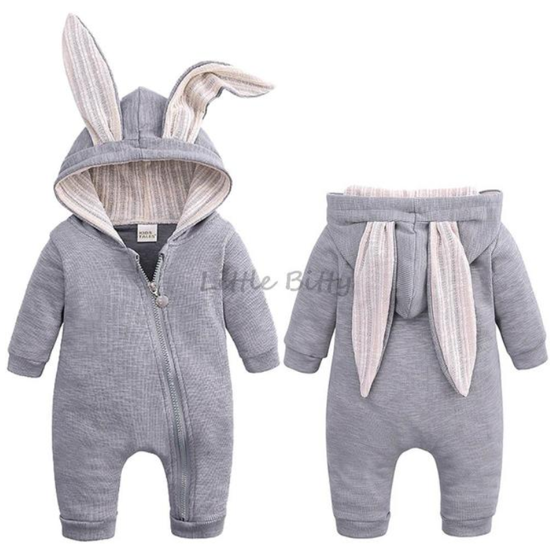 Infant Newborn Girls Full Sleeve Cotton Rabbit Ear Cosplay Costume Baby Rompers Infant Clothing Girls Bodysuits Kids Clothes