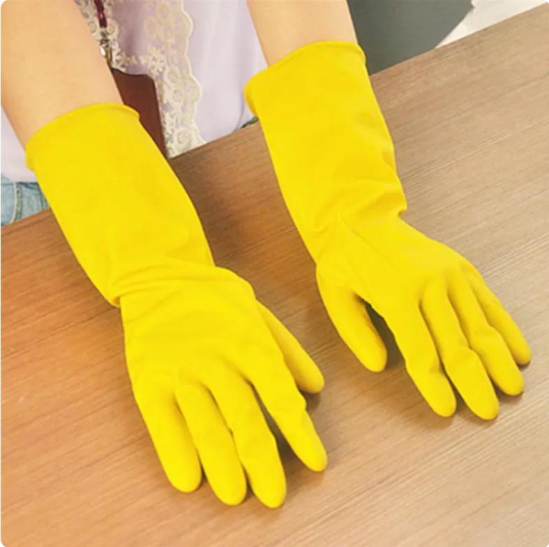 Latex Dishwashing Gloves Extra Long Thick Nonslip Wearresistant Kitchen Housework Cleaning Car Washing Clothes Rubber Gloves