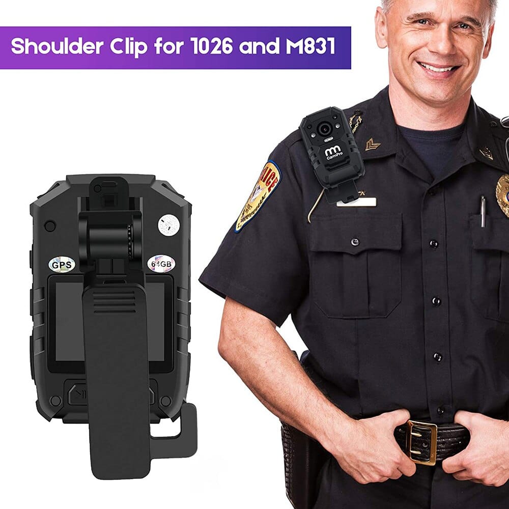 CammPro Body Worn Camera Accessories Bundle Kit, Screw Clip+Car Charger+Suction Cup Mount+Shoulder Clip (for M831 &amp; I826)