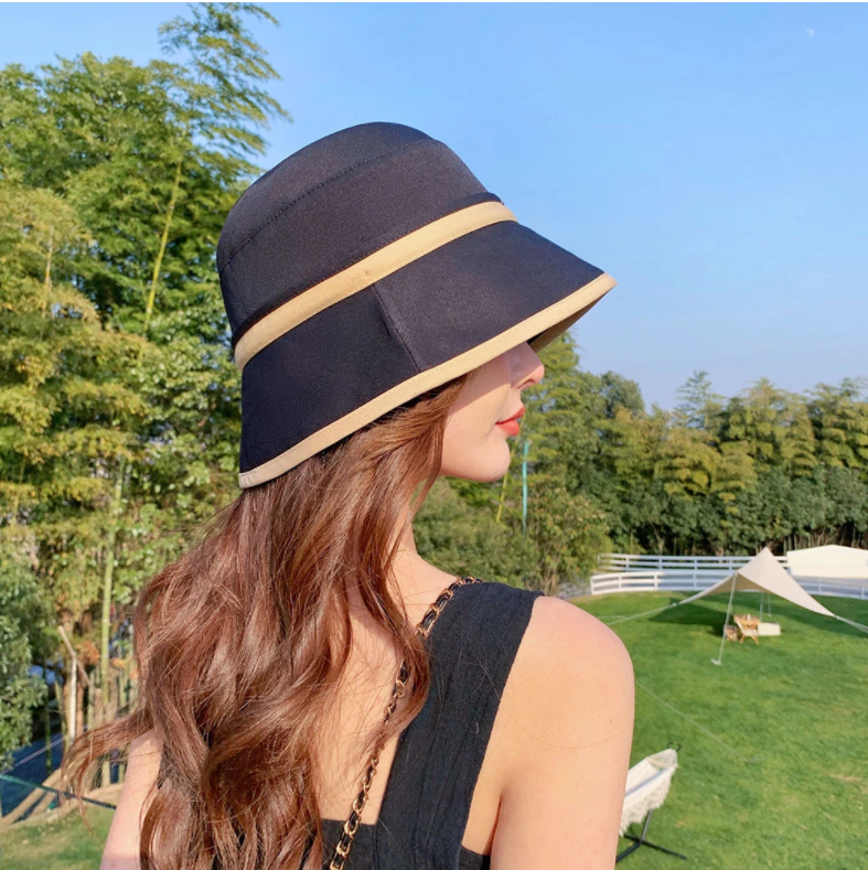 2022 new Women's bucket hat Solid bow style Panama caps fashion luxury hat fisherman hat Ladies summer sun Travel Beach Hat