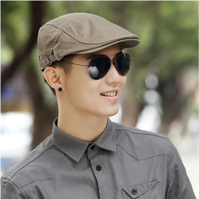 55-59cm 60-63cm male Summer Plus Size Newsboy Caps Men Casual Ivy Hat Pure Cotton Flat Peaked Cap Women Big Size Beret Hats