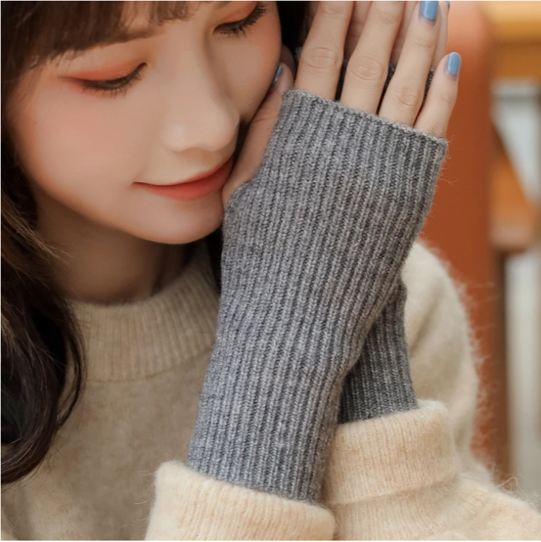 Women Gloves Stylish Hand Warmer Winter Gloves Women Arm Crochet Knitting Mitten Warm Fingerless Gloves for Women