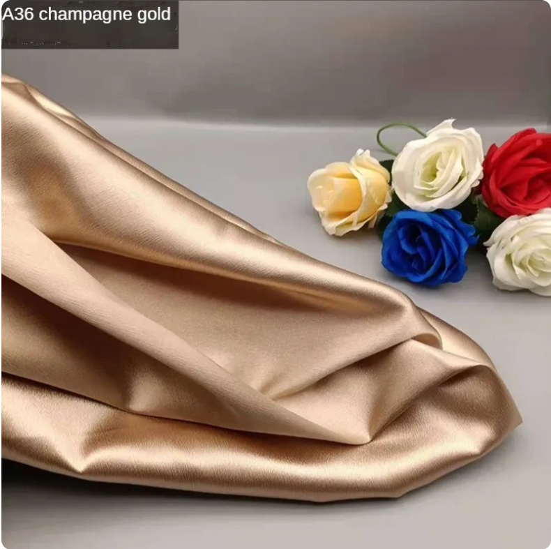 Thicken Micro-elastic Satin Fabric By Per Meter for Suit Wedding Dress Clothing Sewing Imitation Mulberry Silk High-grade Cloth