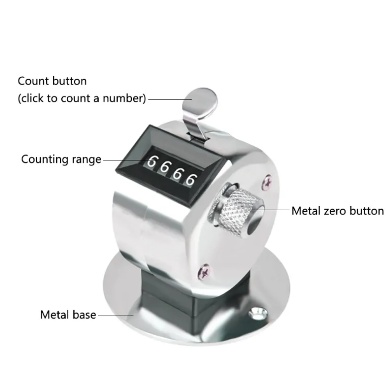 4 Digital Number Handheld Tally Counter Mini Mechanical Digital Golf Sport Clicker Manual Counting Device Max.9999 Tally Counter