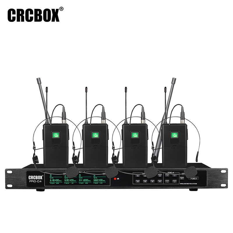 Professional 4 channel wireless conference system Microphone