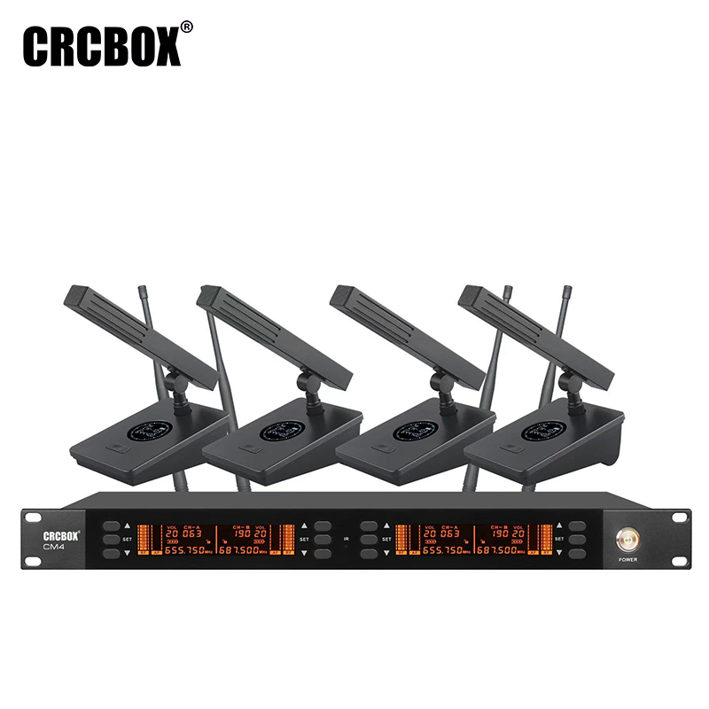 Professional 4 Channel Wireless Microphone System