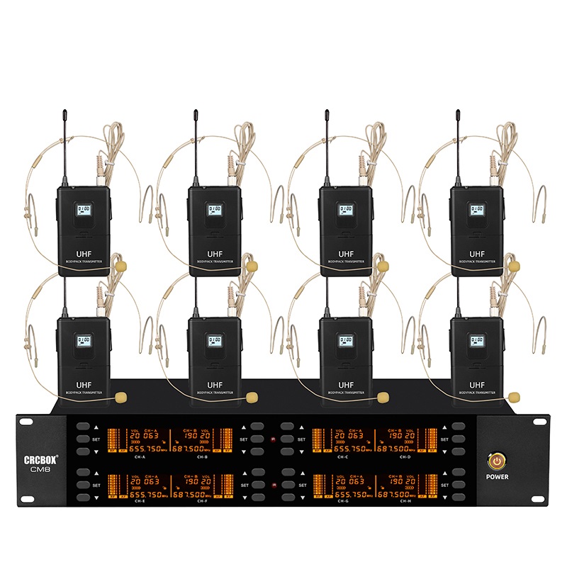 8 Channel UHF Conference Dynamic Wireless Microphone